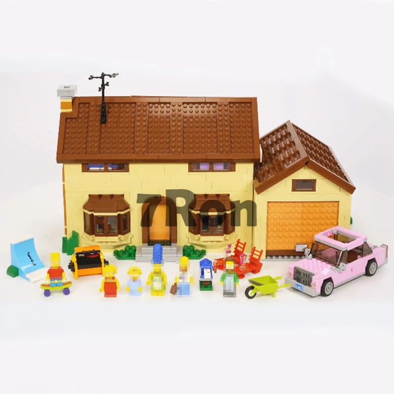 Совместимо с lego серии Симпсонов 71006 16005 2575 шт Симпсоны дом строительные блоки