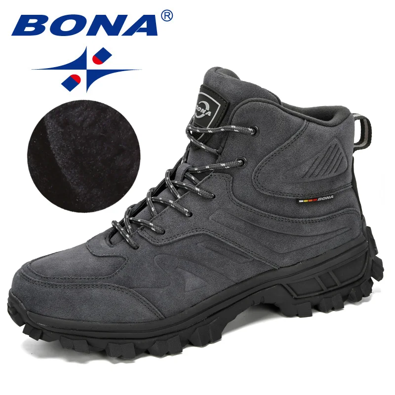 Dark grey s gray BOAN/Новинка года; Дизайнерская обувь для пешего туризма; Мужская нескользящая обувь; обувь для альпинизма; мужские удобные кроссовки для охоты и трекинга - Цвет: Dark grey s gray