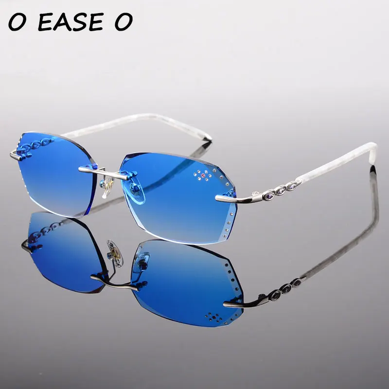 Корейские Солнцезащитные очки без оправы для женщин высокое качество сплав и