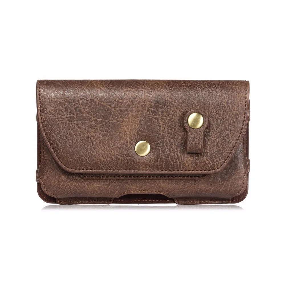 Кофе Кожаный черный чехол для телефона, чехол, сумка, рукав, зажим для ремня, петля для Maze Comet Alpha Senseit A109 E510 R450 T300 A150 N151 A200 - Цвет: Кофе