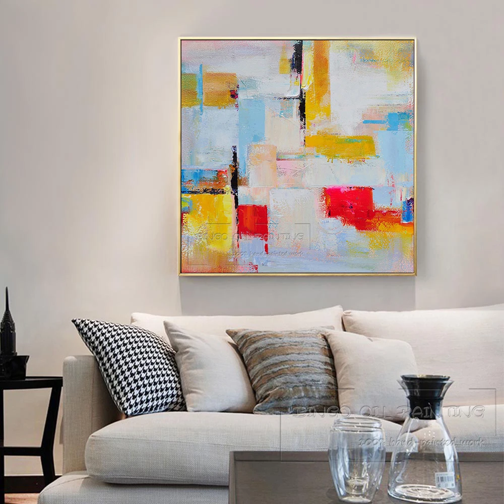 Красивая настенная живопись ручная роспись несколько цветов абстрактная