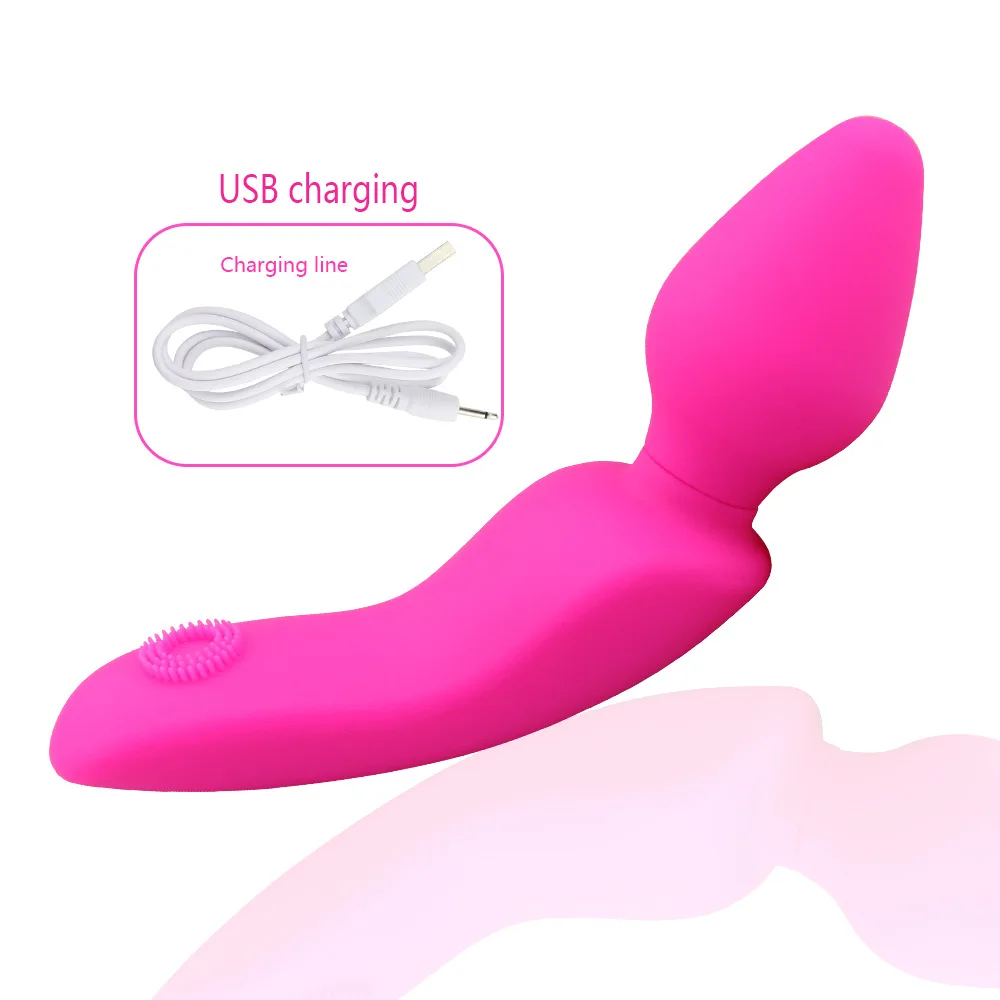 Безопасный силиконовый вибратор с двойной головкой G-spot 10 скоростей зарядка