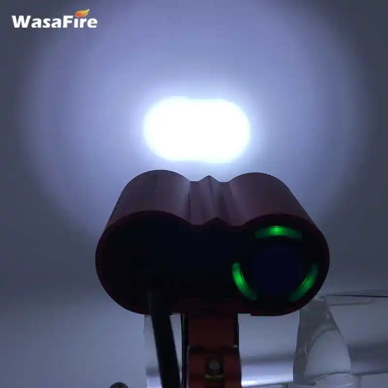 WasaFire, 7000лм, 2* XM-L2, велосипедный светильник, велосипедный светильник, головной светильник, вспышка, светильник, 9600 мА/ч, аккумулятор, для рыбалки, передний светильник, налобный фонарь