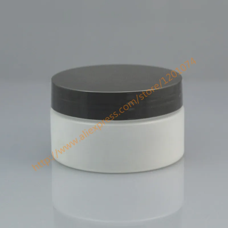 Прозрачная Матовая банка из ПЭТ 100 г с прозрачной/белой/черной крышкой