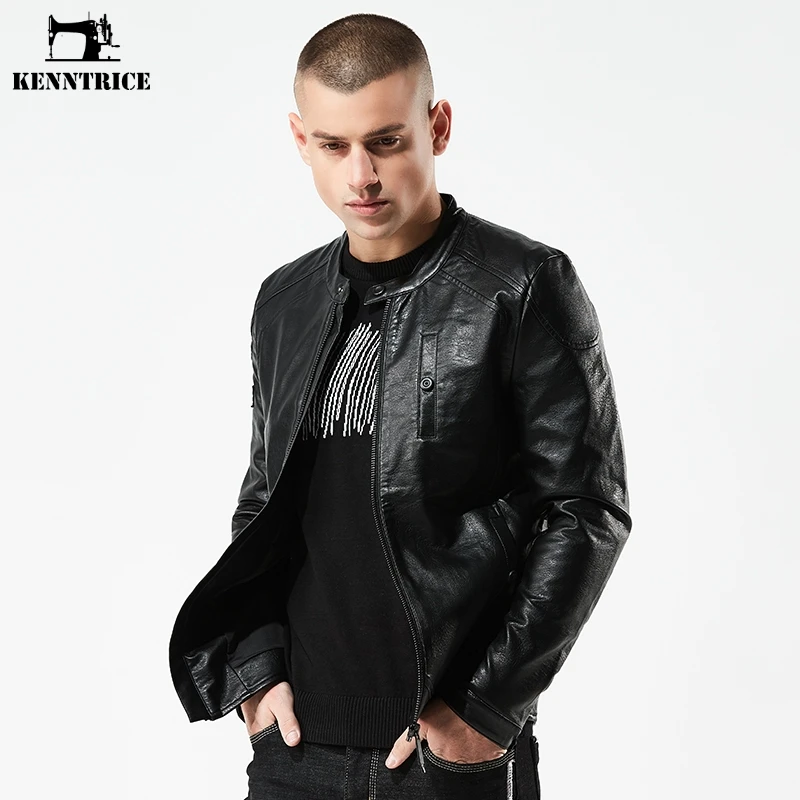 Мужская кожаная куртка Kenntrice Авиатор из искусственной овчины|pilot leather jacket|sheepskin