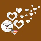 Зеркальные настенные часы, часы для украшения дома, настенные часы, наклейки, современные акриловые кварцевые часы для гостиной