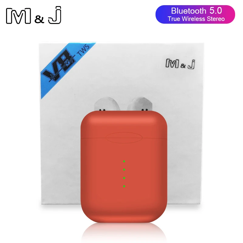 Оригинальные всплывающие наушники V8 TWS Bluetooth 5,0, мини беспроводные стерео сенсорные наушники, наушники PK i10 i20 i30 i80 i100, Прямая поставка