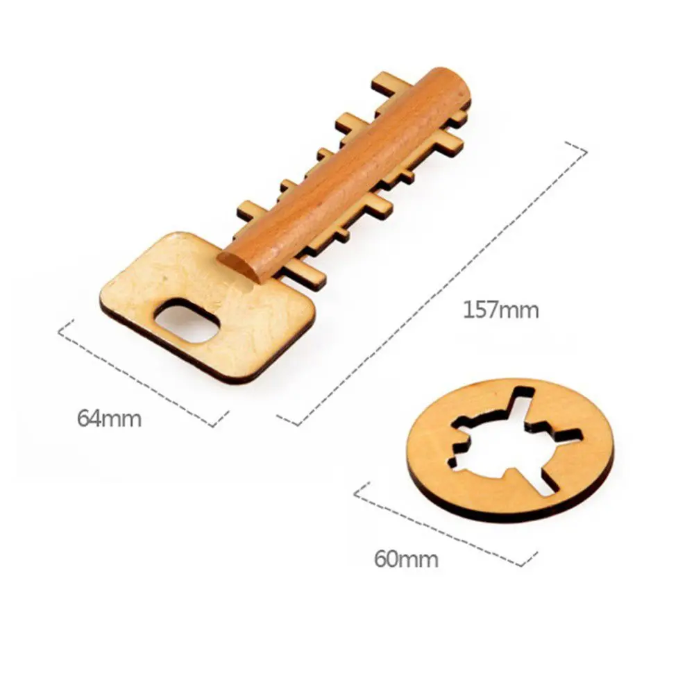 Модный 1 шт. бамбуковый ключ разблокировки для взрослых головоломка дошкольного