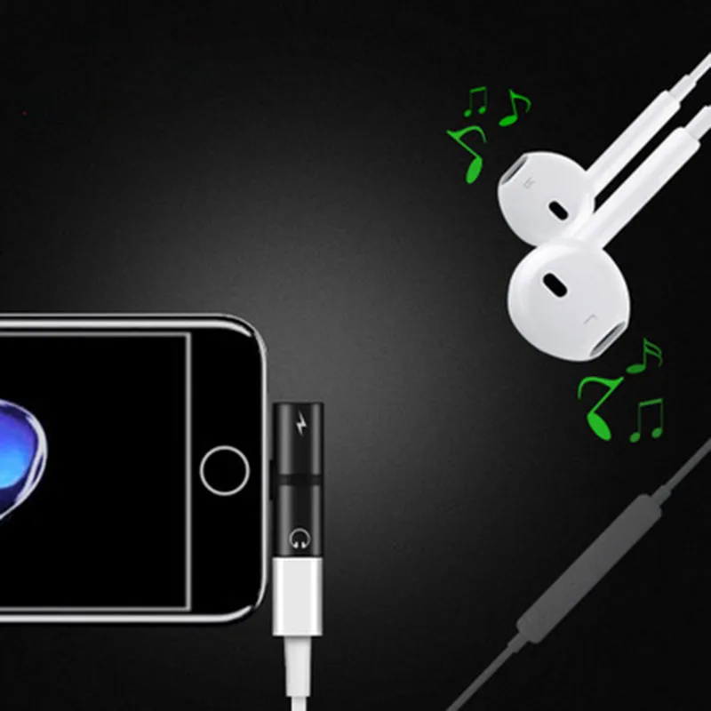 Двойной 2 в 1 для Lightning адаптер зарядки iPhone 8 Plus X IOS 10 11 12 зарядное устройство