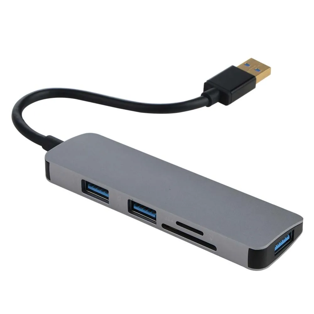 USB 3 0 5 в 1 адаптер 3xUsb3.0 SD TF кардридер концентратор для ПК ноутбука подключение