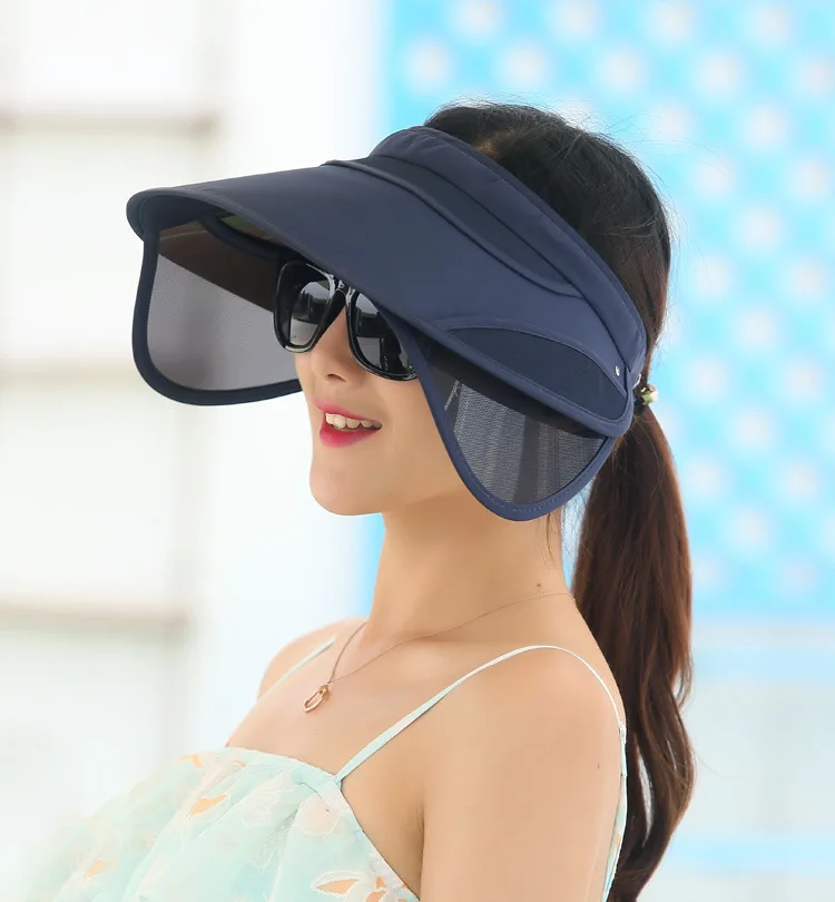 2018 New Riding Outdoor Sport Cap UV Sun Hat Woman Beach Fishing Retractable Visor Female Summer Empty Top | Аксессуары для одежды