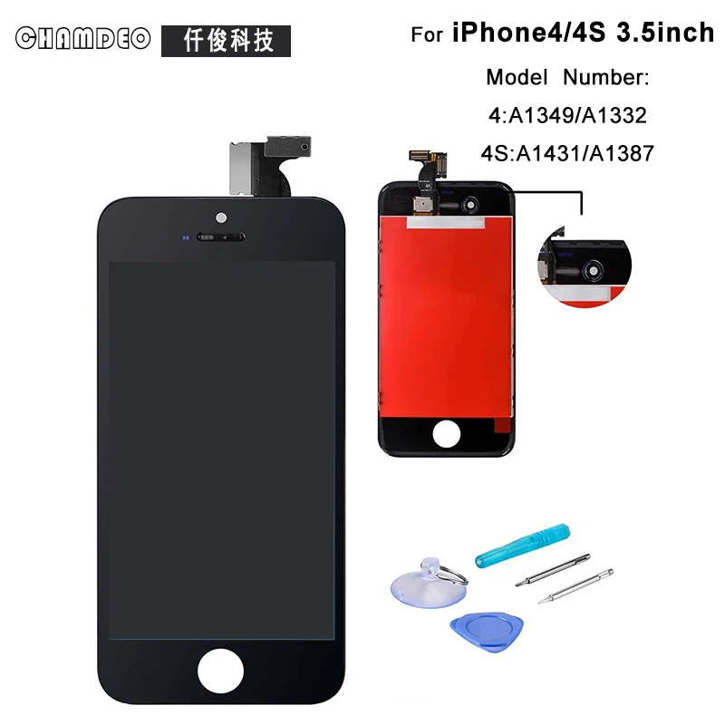 CHAMDEO для iPhone 4 4S ЖК дисплей кодирующий преобразователь сенсорного экрана в сборе