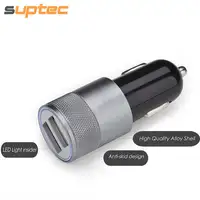 Suptec автомобильный телефон Зарядное устройство 2 Порты и разъёмы мини Dual USB Автомобильное Зарядное устройство адаптер быстрой зарядки 5 В 2A д...