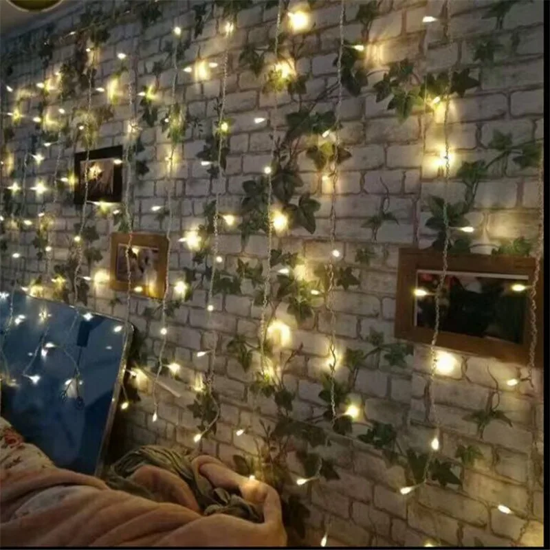 Сосулька 240Led 6*1 м Шторы Фея светильник Рождественский украшение для свадьбы дома