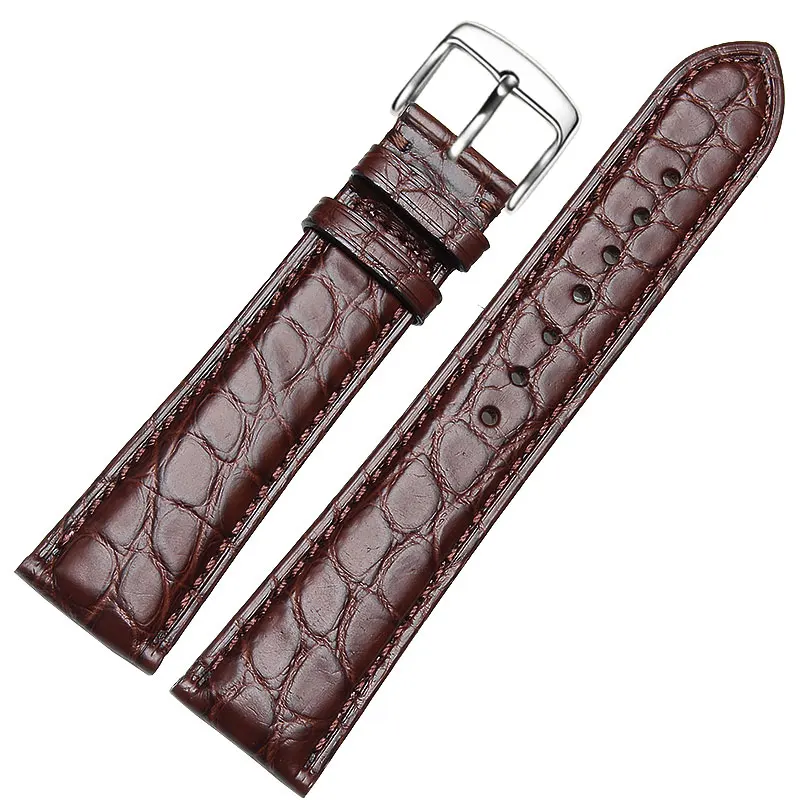 Настоящий ремешок из натуральной кожи аллигатора для часов мужчин или женщин
