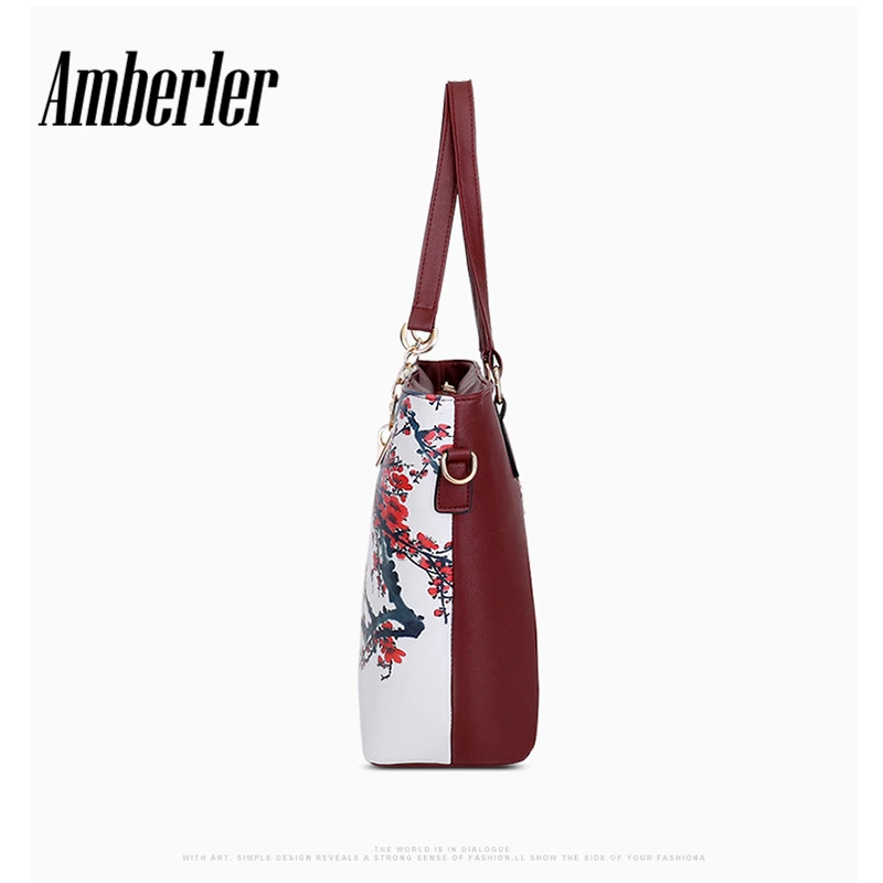 Amberler роскошные женские Сумки из искусственной кожи сумки с принтом дизайнерский