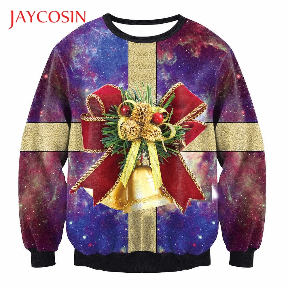 Рождественский пуловер JAYCOSIN с 3d эффектом Wish Bell Dang модный гигиенический шкаф