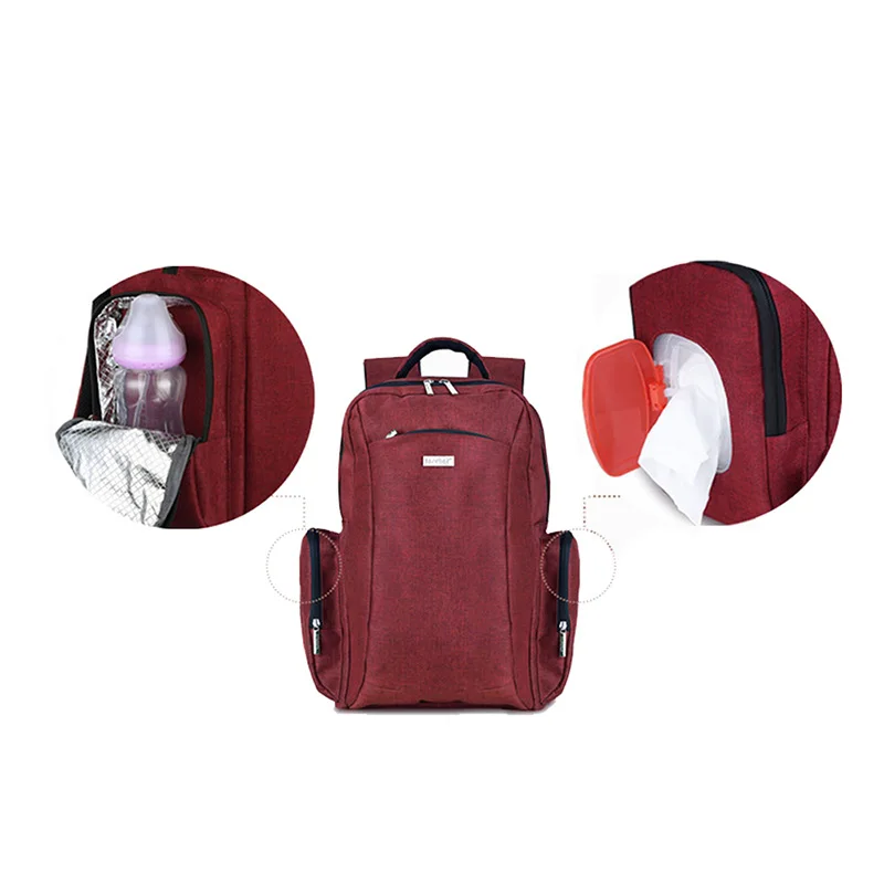 Insular new style Elegant Nylon Baby Diaper Backpacks Nappy Multifunctional Changing Bags For Mommy outdoor stroller waterproof|changing bag|baby