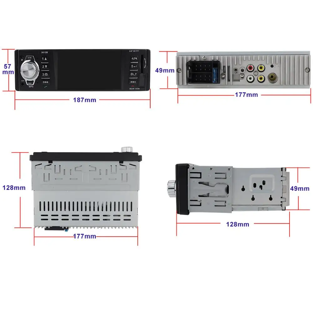 1 Din автомобильный радиоприемник 1din стерео автоаудио 3 9 дюймов Mp5 плеер Fm Bluetooth Usb