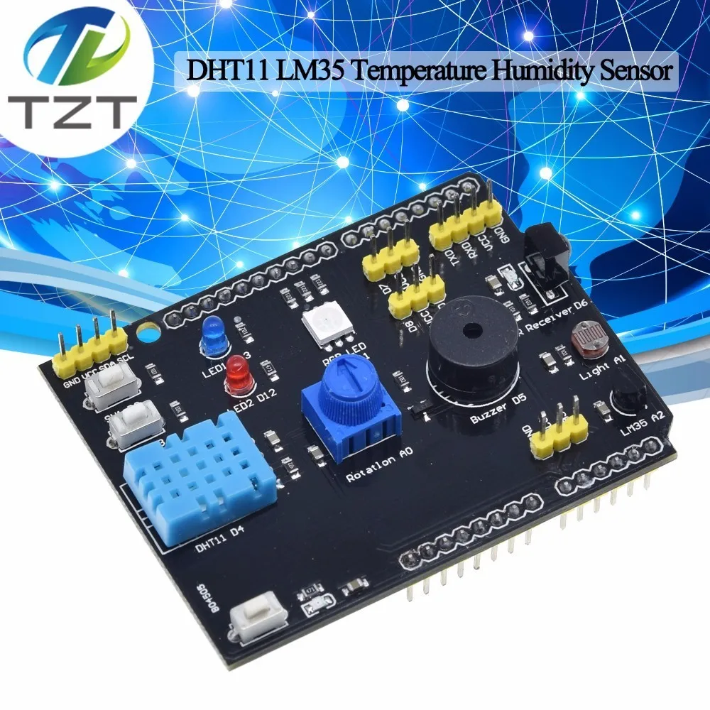 Датчик температуры и влажности DHT11 LM35 многофункциональная Плата расширения