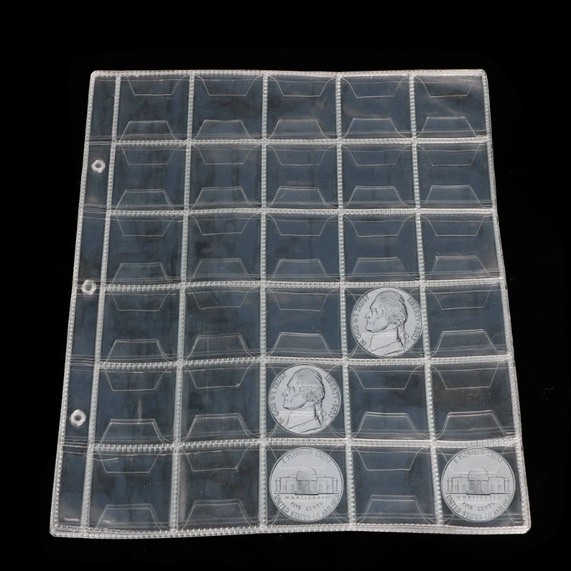 30 карманов классический держатель для монет папка листы хранения коллекция