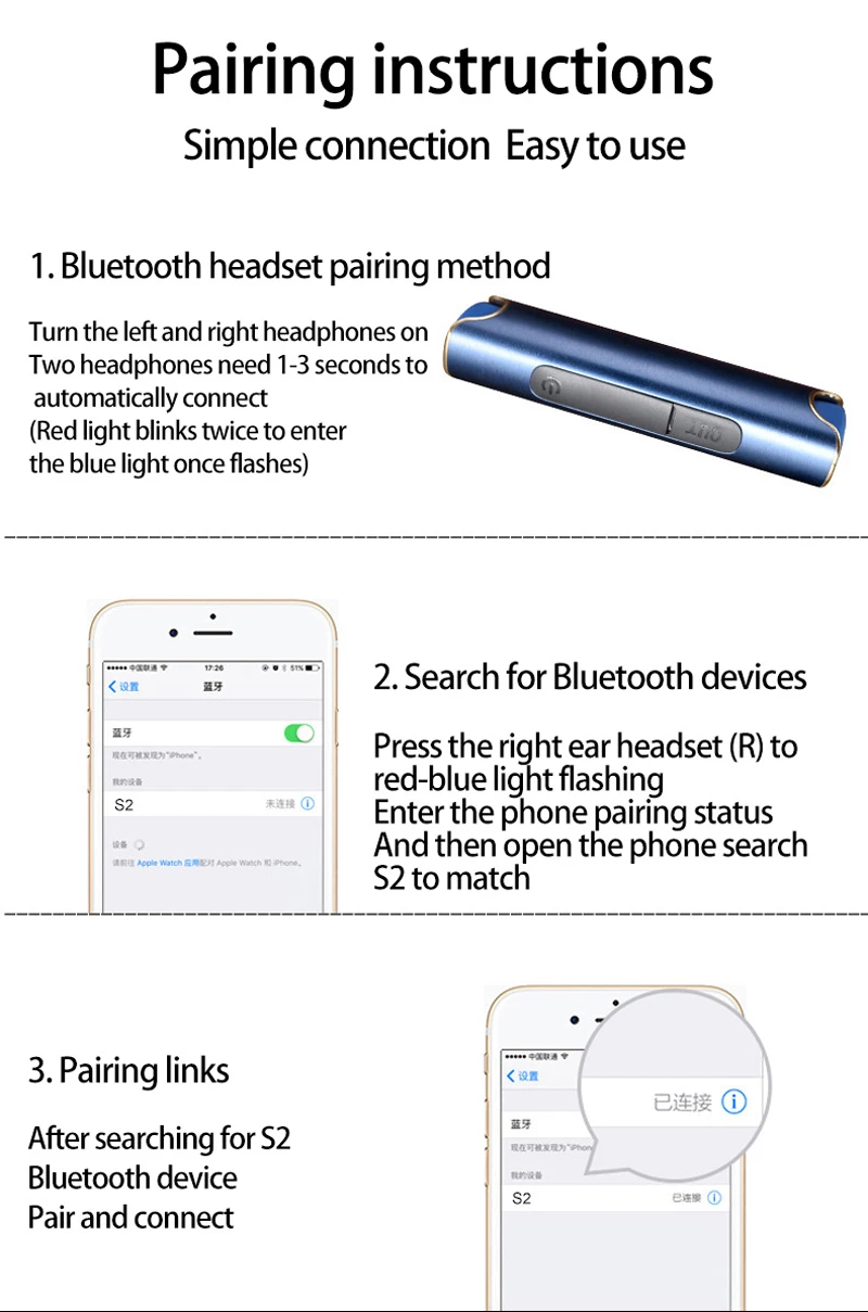 RIKYA S2 Bluetooth 4,2 TWS Mini Bina 7 водонепроницаемая Спортивная bluetooth-гарнитура бинауральная Беспроводная bluetooth-гарнитура