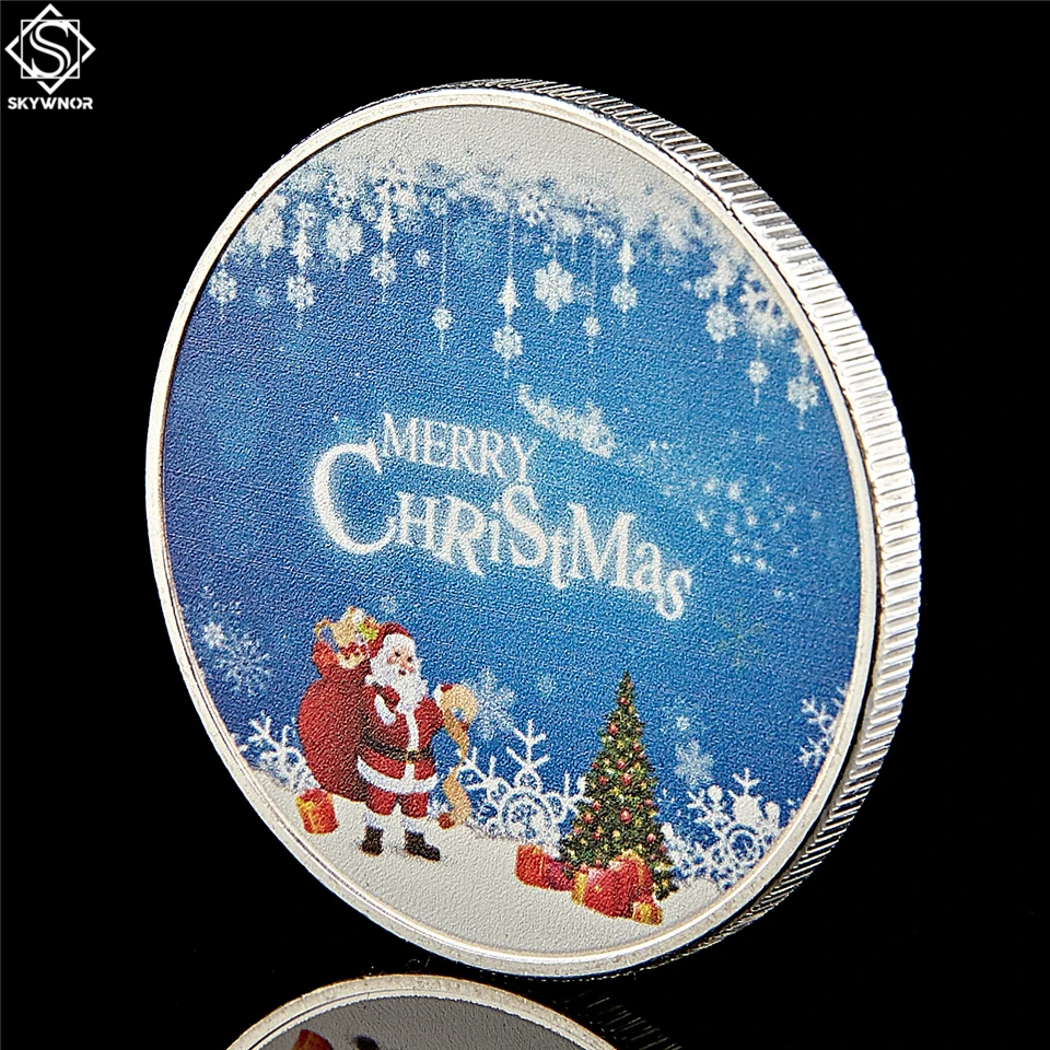 2019 Рождественская Монета подарки Санта снеговик игрушечные эльфы натальные