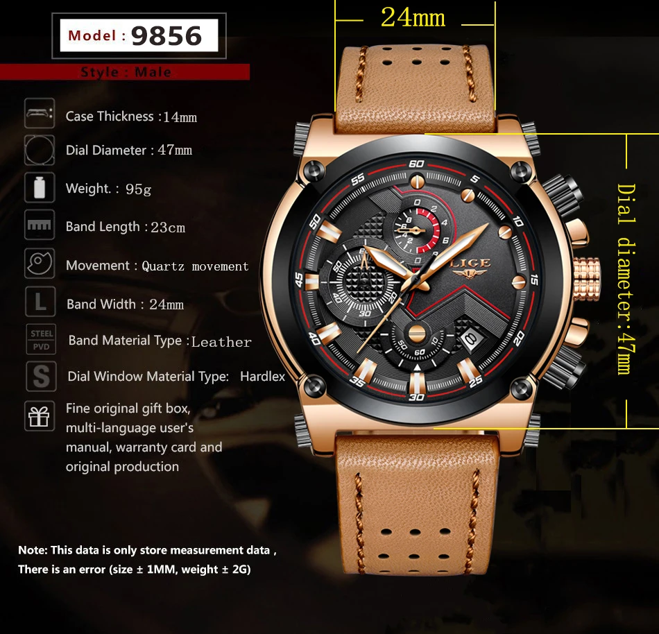 Relojes hombre LIGE мужские часы Топ бренд класса люкс повседневные спортивные кварцевые часы мужские кожаные военные светящиеся водонепроницаемые наручные часы