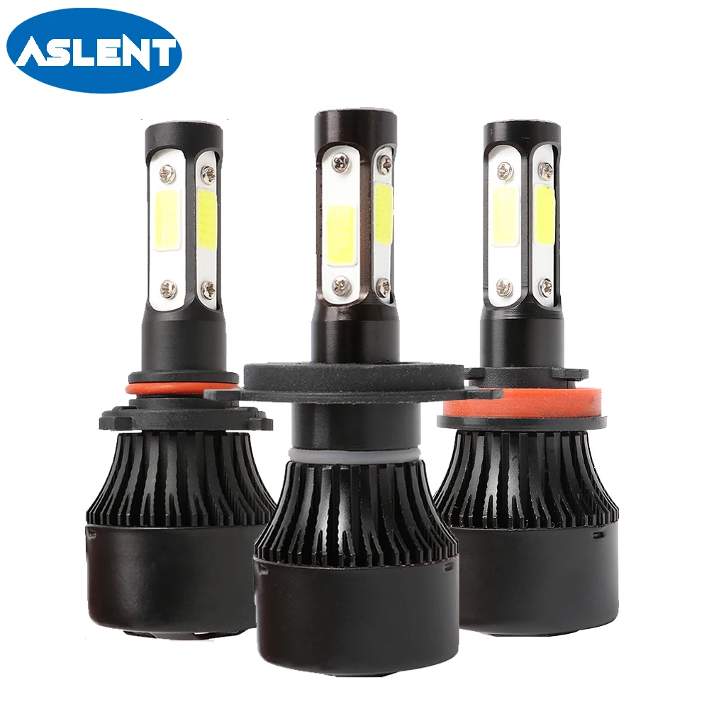 Aslent H4 светодиодный H7 H8 H11 H13 9004 9005 9006 9007 HB4 100W 12000LM 6500K COB автомобилей головной
