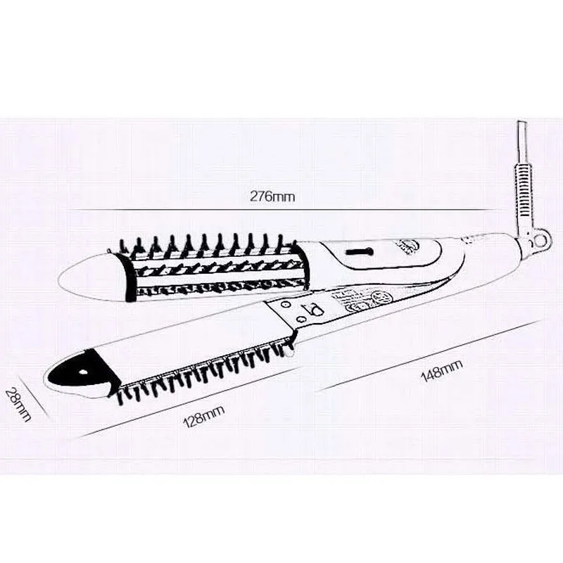 Новое Прибытие Многофункциональный 2 в 1 волосы торчат кукурузы клип выпрямитель