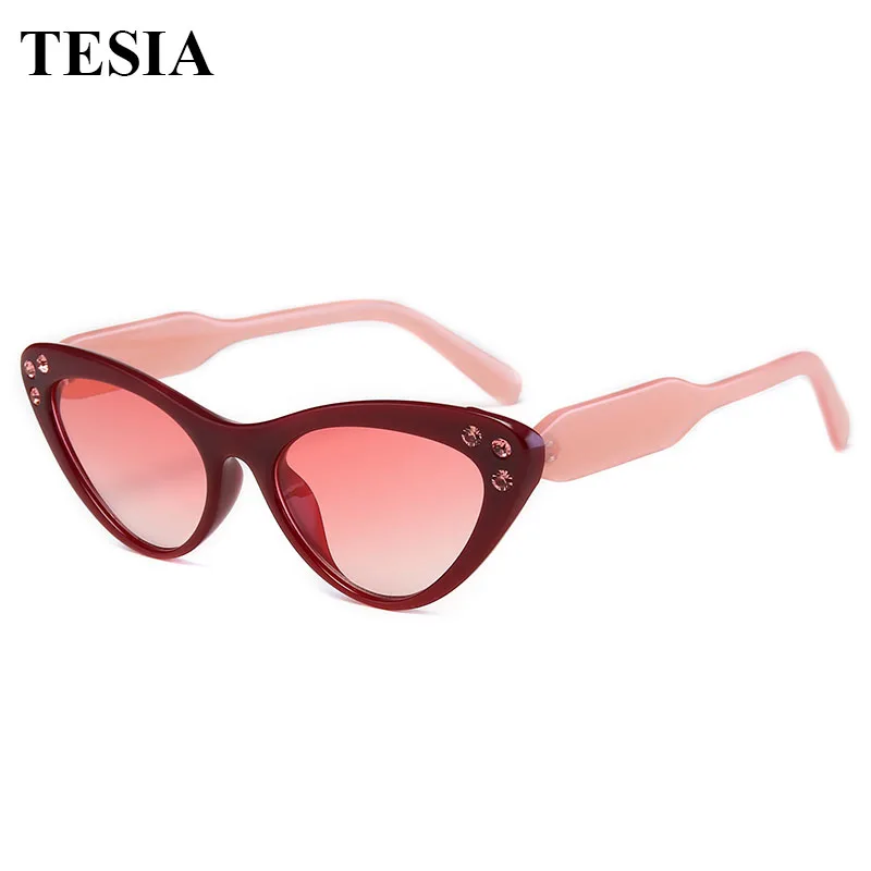 Новый 2019 трендовые солнцезащитные очки кошачий глаз Для женщин Брендовая