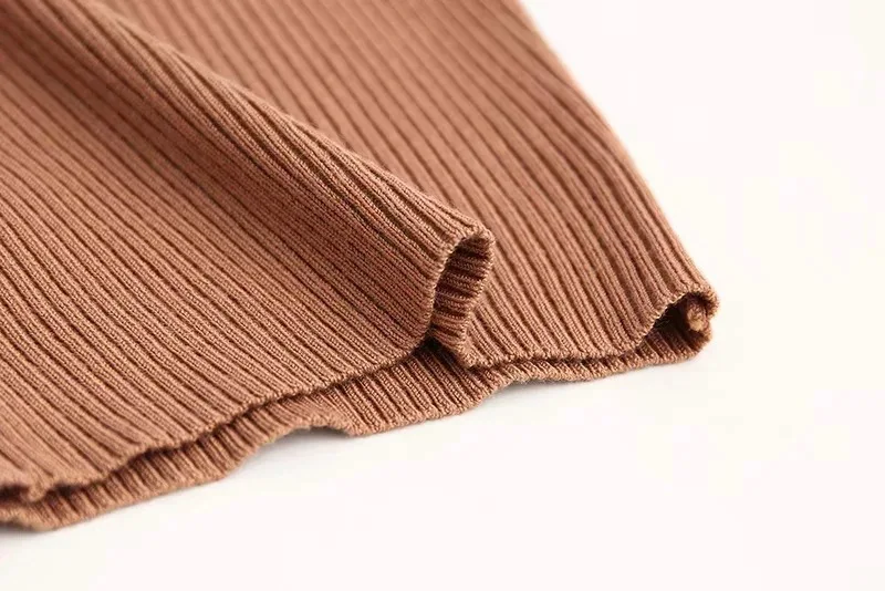 Женский сексуальный топ Повседневный базовый вязаный укороченный модный тонкий