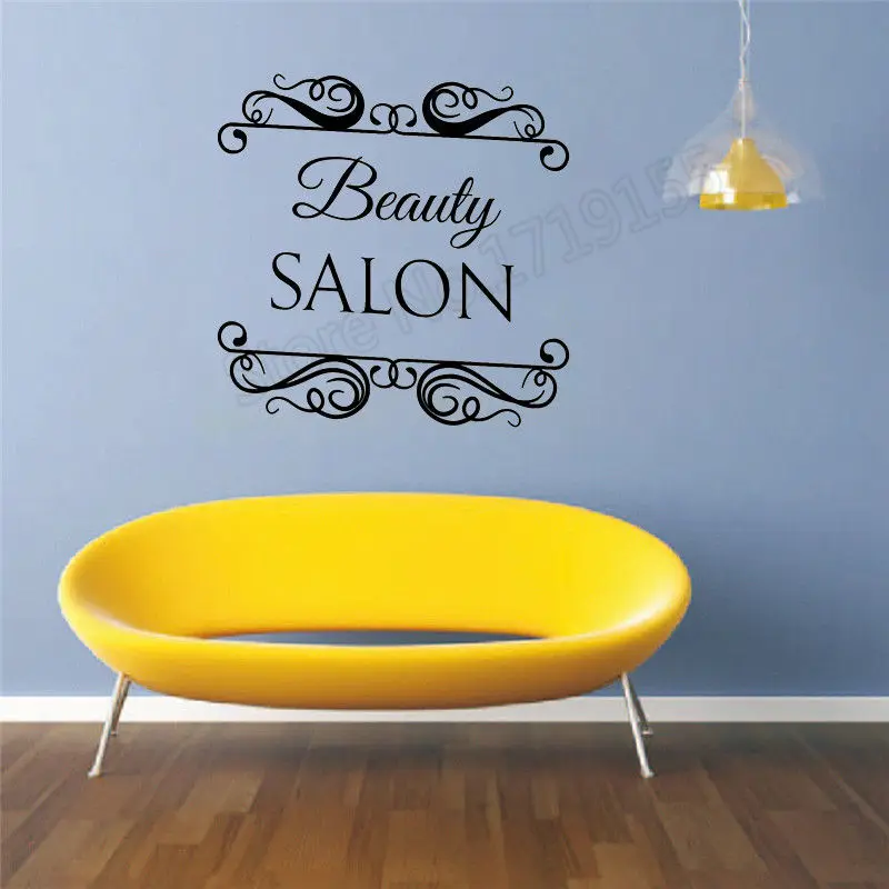 

Beauty Salon Signboard Words Stickers vinyl poster decoration salon fashion wall stickers sofa wall decal living poster ZW07