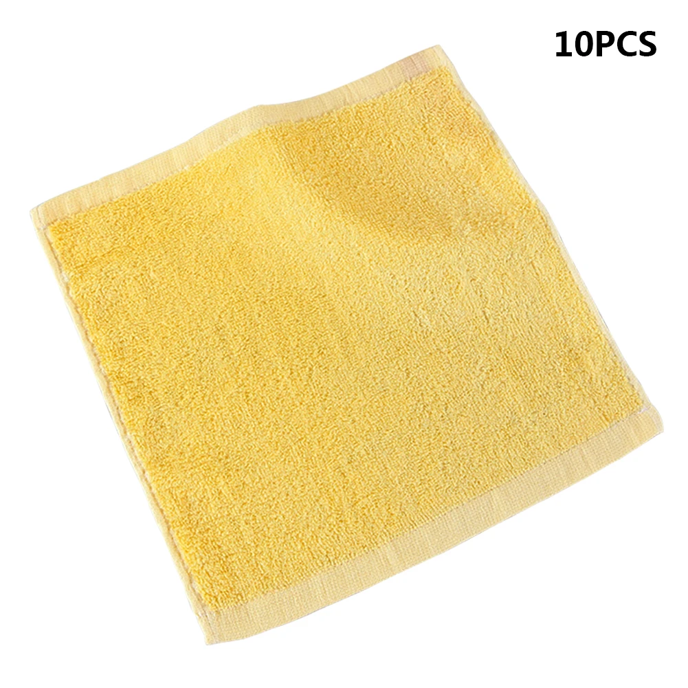 10 шт. однотонные легкие детские домашние маленькие полотенца бамбуковое волокно