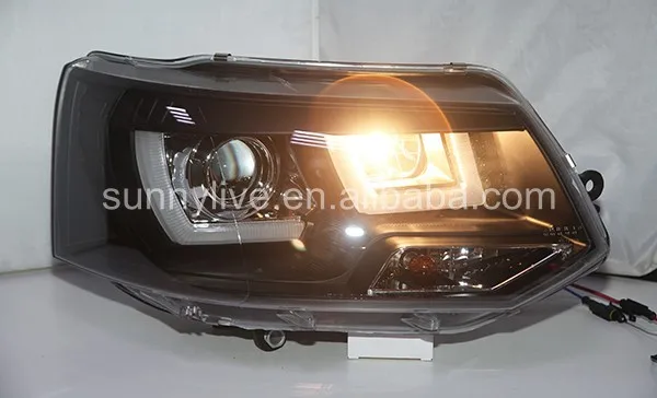 2011 2014 для Volkswagen Транспорт T5 Caravelle Multivan светодиодный фар черный Корпус JY|led