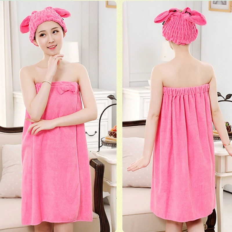 Ufriday Для женщин Полотенца душевые мягкие Обёрточная бумага юбка + волос тюрбан Beach