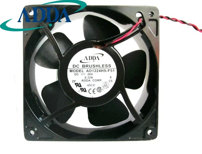 2 шт. AD1224HS F51 12038 12 см 120mm 24 V 0.32A металлический вентилятор охлаждения|Кулеры и