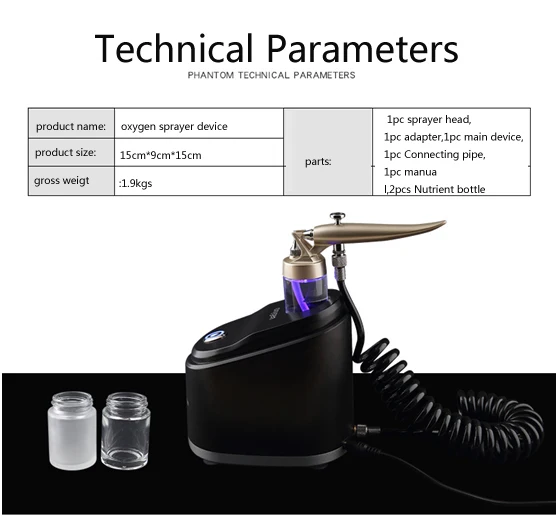 Светодиодный кислородный Аэрограф оборудование для красоты лица спа компрессор