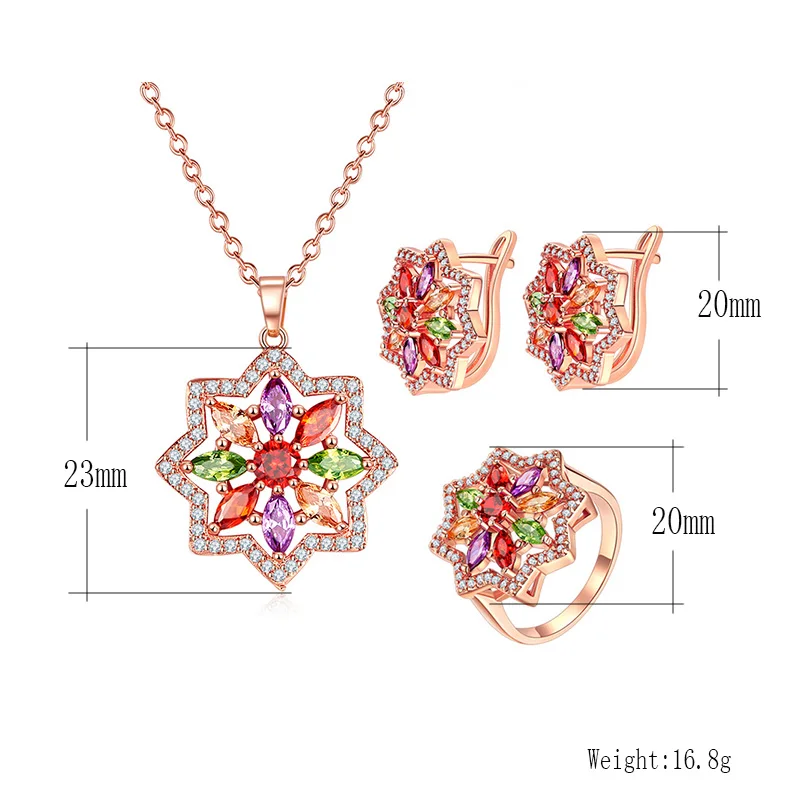 FYM модные свадебные ювелирные наборы для невесты разноцветные Ювелирные с