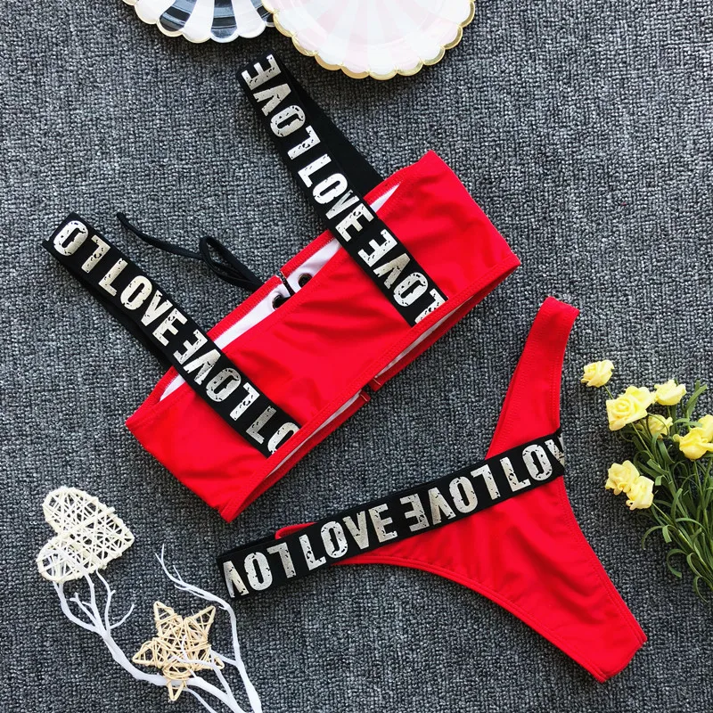 Бикини с принтом бразильский комплект бикини сексуальный купальник женский пуш