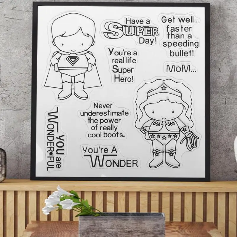 Милые животные/напиток чай прозрачный DIY силиконовый штамп цепляющее тиснение