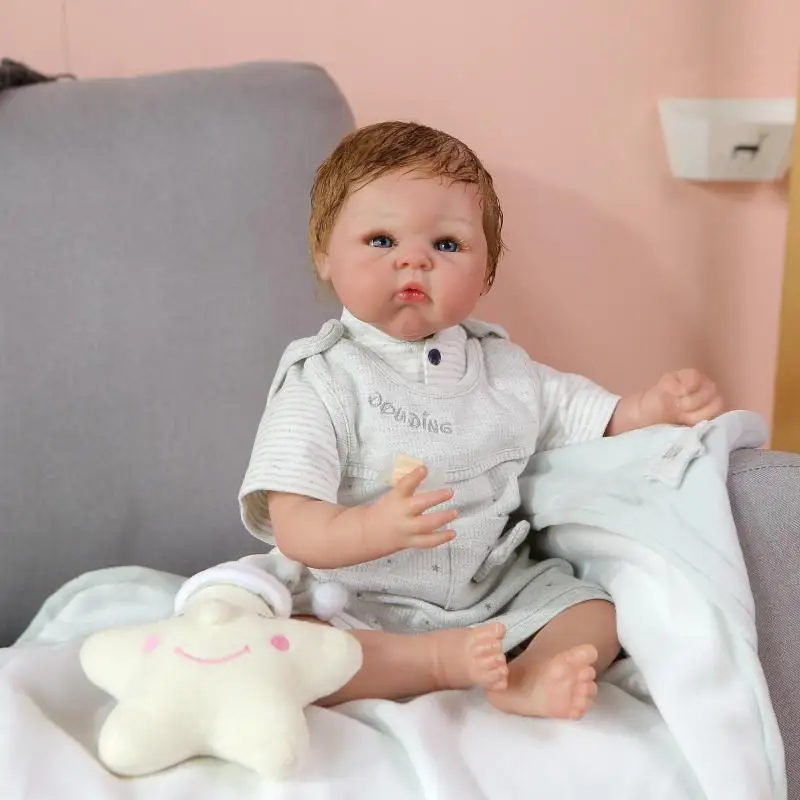 52 см силиконовые куклы Reborn Baby Alive как настоящая Boneca Милая Спящая Кукла reborn День