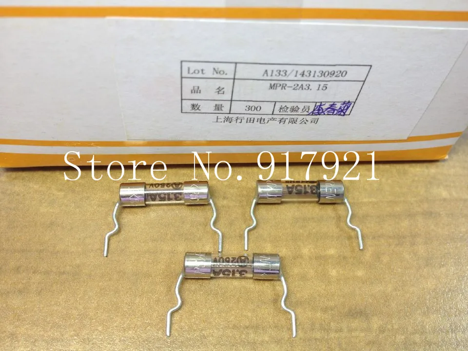 

[ZOB] Japan YUKITA MPR-2A pin gyoda explosion-proof tube 3.15A insurance 5X20 micro glass fuse --200pcs/lot
