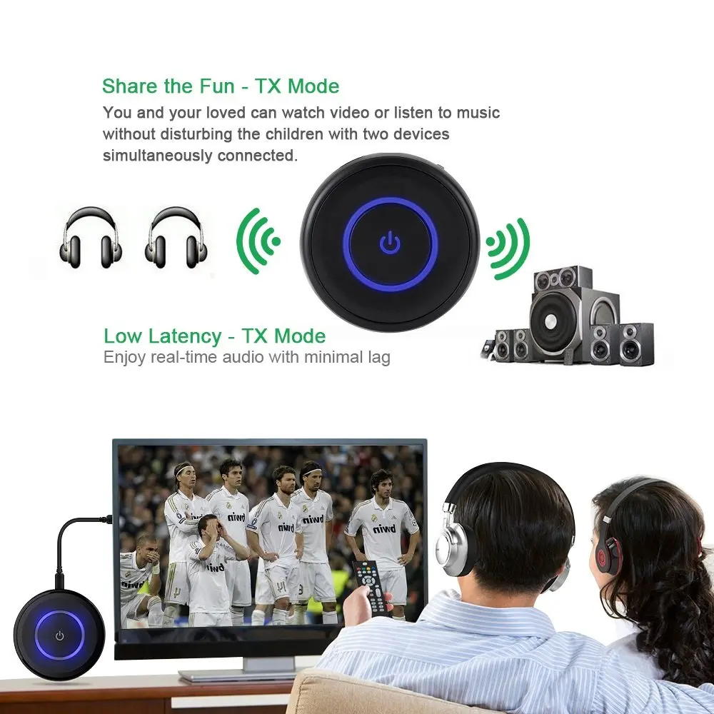 Новая одежда для маленькой девочки 2 в 1 Беспроводной Aux адаптер Bluetooth V5.0 Аудио HDMI передатчик и приемник с APTX с низкой задержкой для домашней стереосистеме ТВ наушников