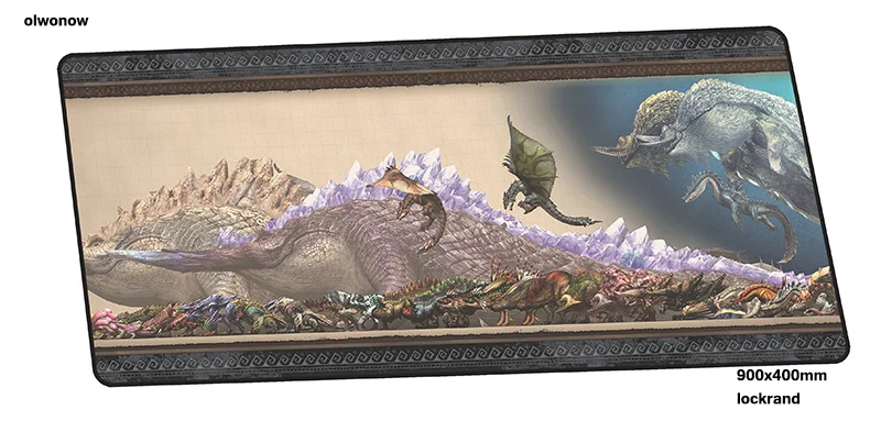 Monster Hunter коврик для мыши 90x40 см милый игровой коврик для мыши геймерский коврик массовый игровой с узором компьютерный стол padmouse коврики для игровой клавиатуры