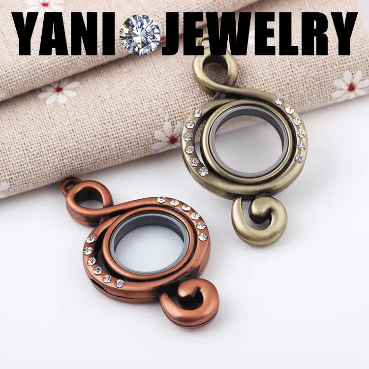 10 шт./лот лидер продаж античная бронза музыкальная нота плавающий медальон со