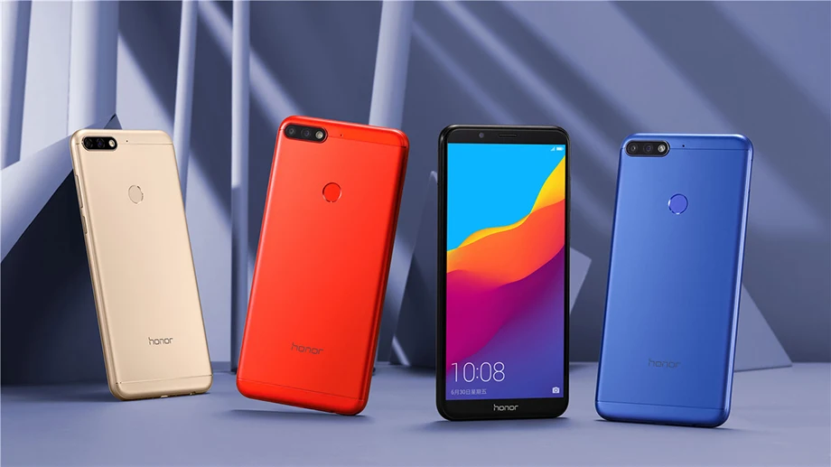 Huawei Honor 7c Android 8.0 мобильный телефон Уход за кожей лица ID 5.9" полный вид Экран Qualcomm Восьмиядерный 13MP двойной сзади камера отпечатков пальцев