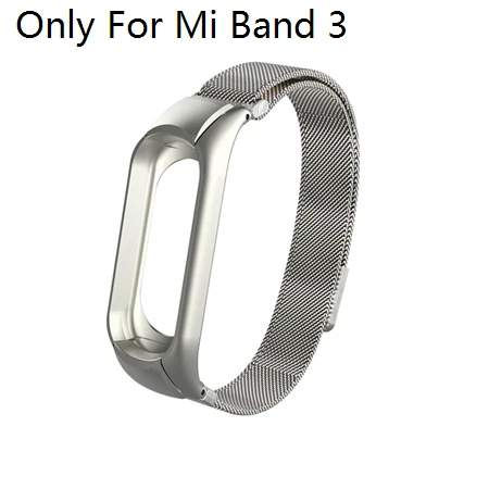 Silver Mi Band 3 4 металлический ремешок для Xiaomi mi Band 4 mi Band 3 mi lanese магнитный браслет для mi Band 4 Замена - Цвет: Silver