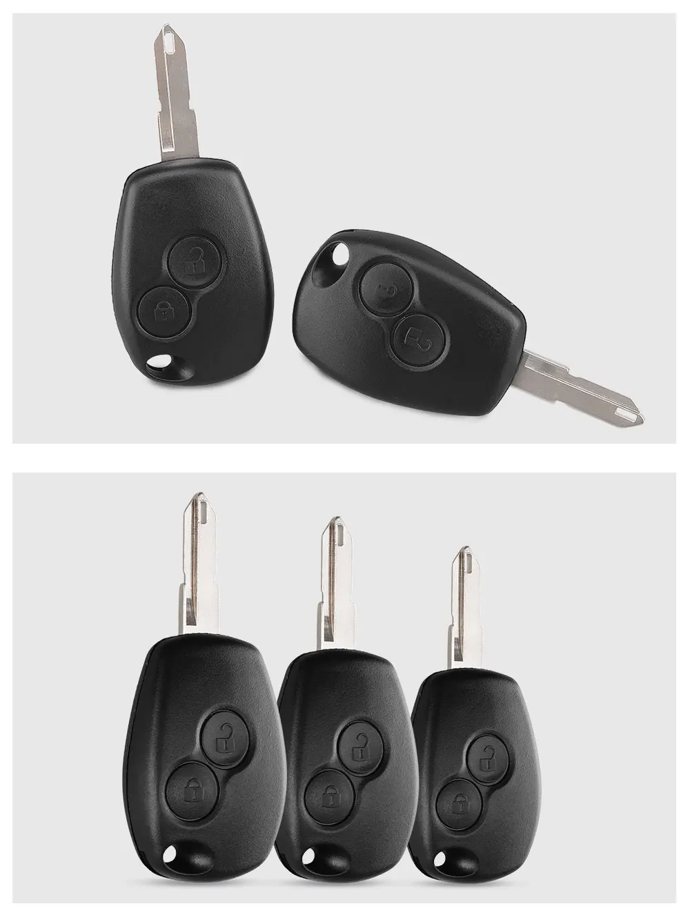 KEYYOU новая Замена 2 кнопки дистанционного ключа оболочки чехол для Renault Duster Logan Fluence Clio