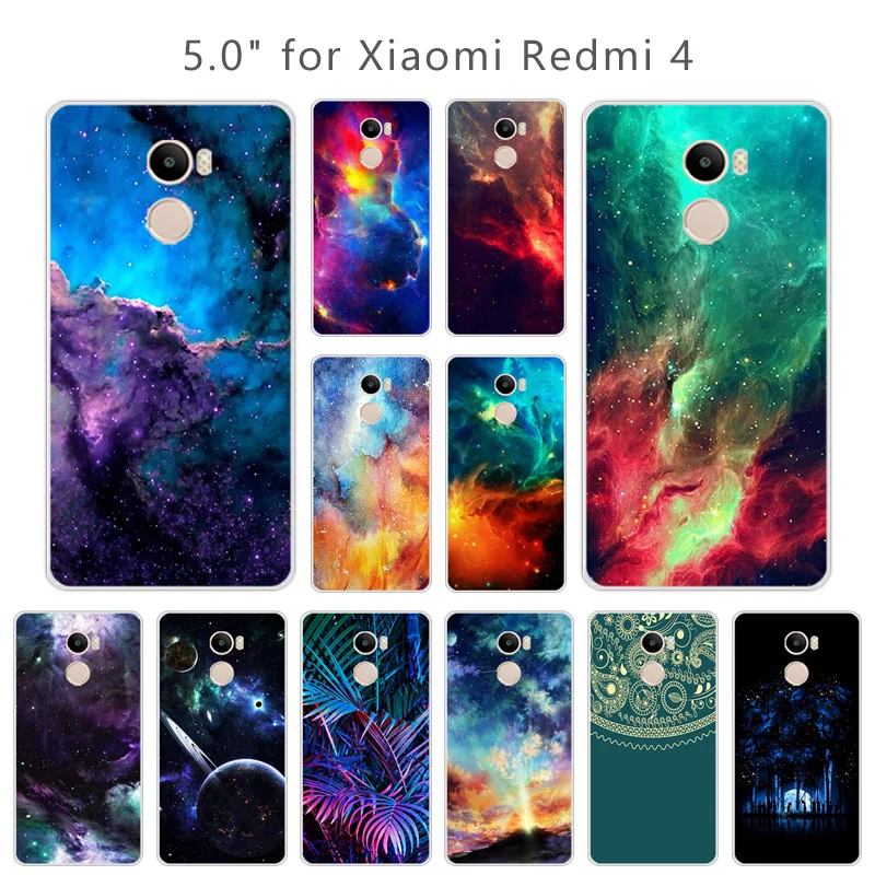 Для Xiaomi Redmi 4 5 0 дюйма Прозрачный Мягкий ТПУ для Hongmi Тонкий силиконовый чехол